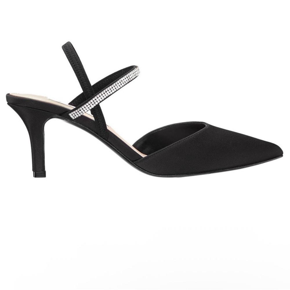 Nina Elegant Billie’s  Black Women's Slingback Evening Pumps - Picture 6 of 6